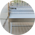 Slide-out cage bottom & waste tray