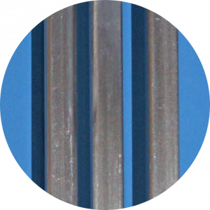 low-luster rubbed finish on bars